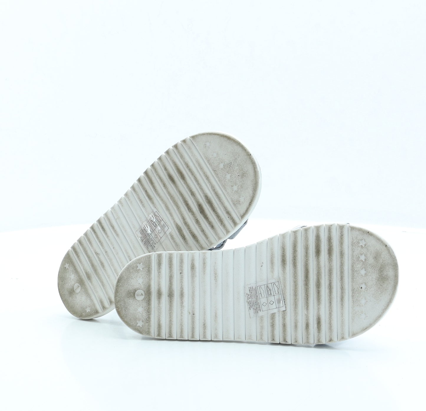 Primark Girls Blue Floral Cotton Strappy Sandal UK 1 EUR 33 US 2