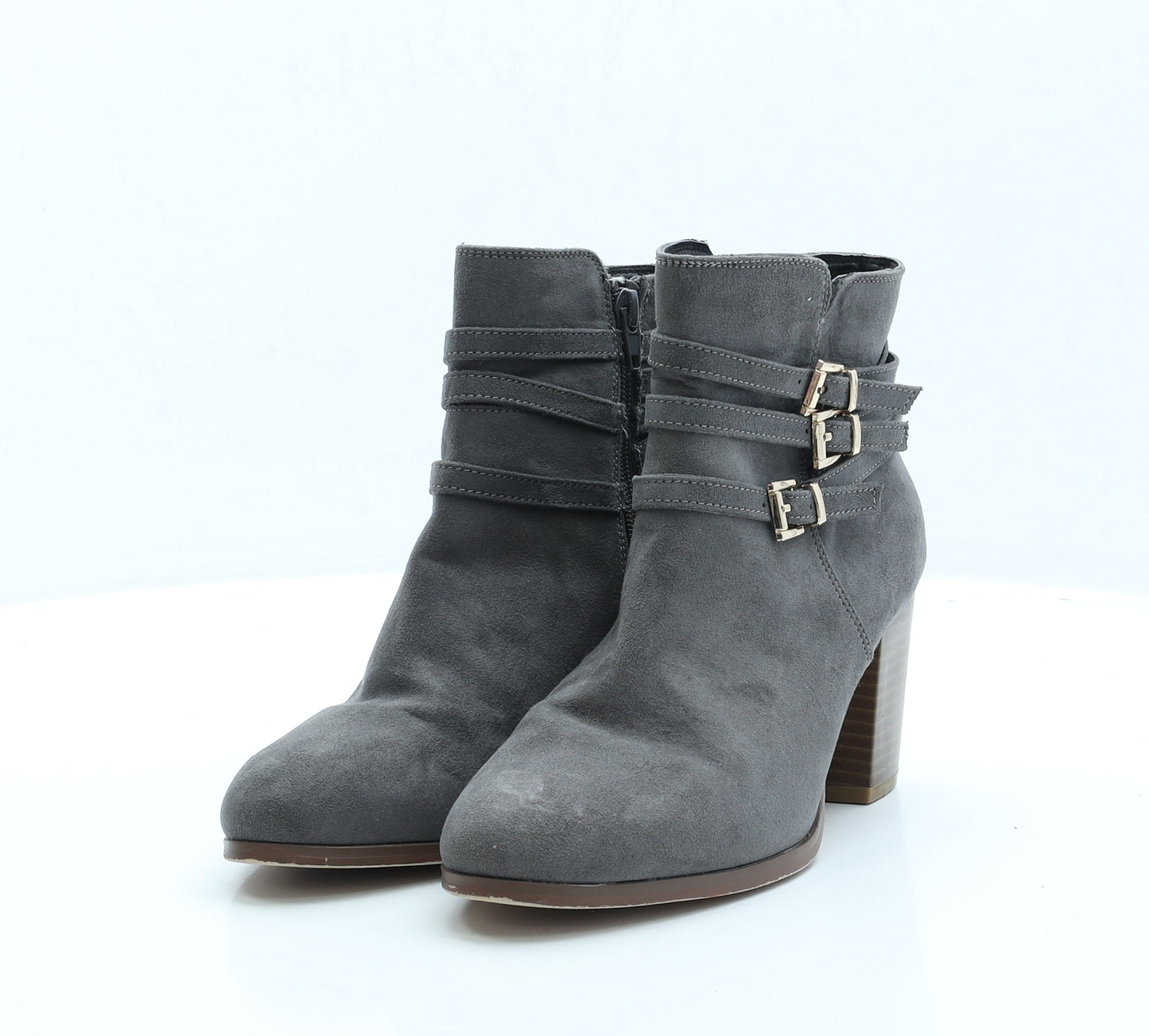 Miss KG Womens Grey Faux Suede Bootie Boot UK 5 EUR 38