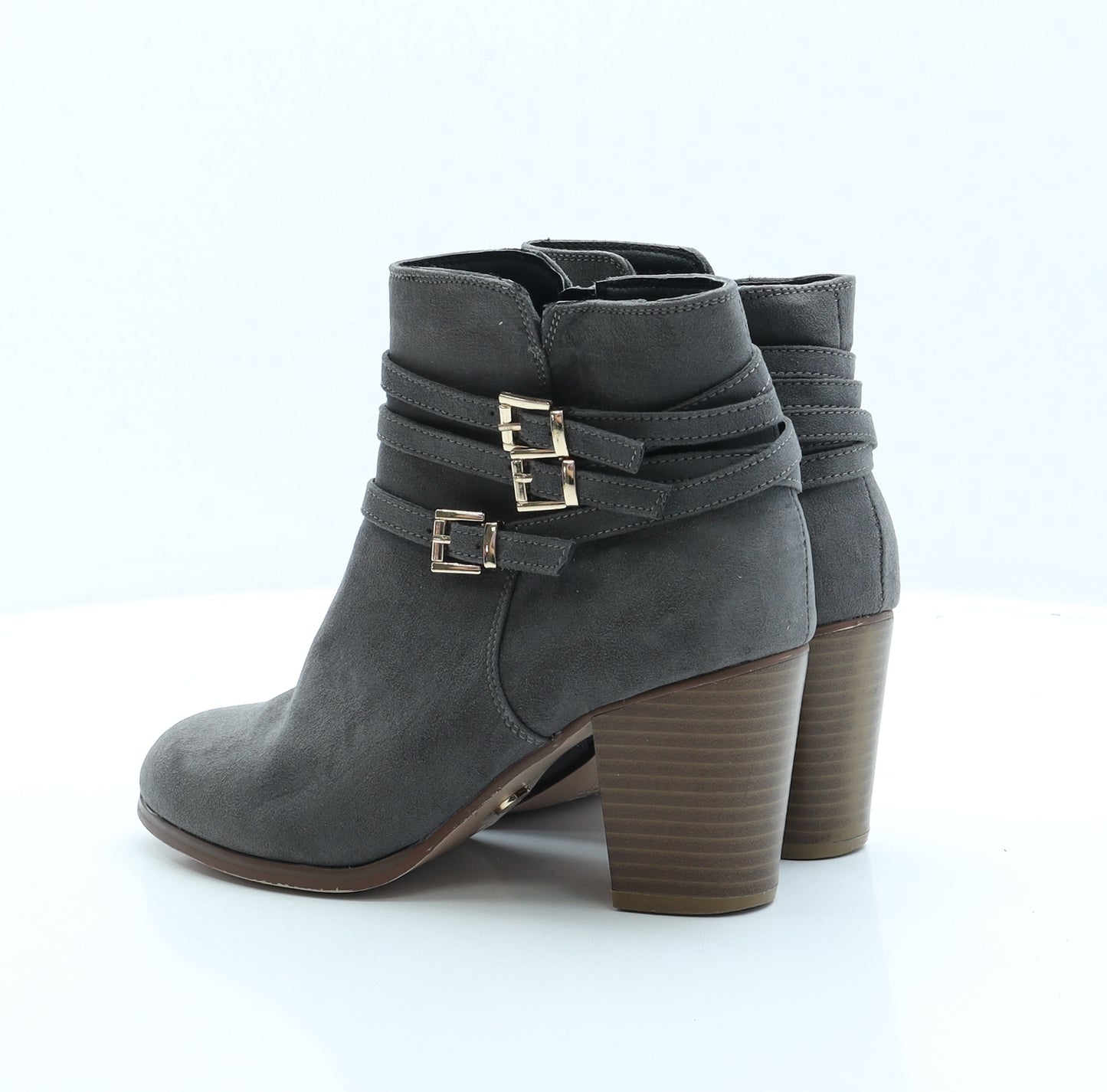 Miss KG Womens Grey Faux Suede Bootie Boot UK 5 EUR 38