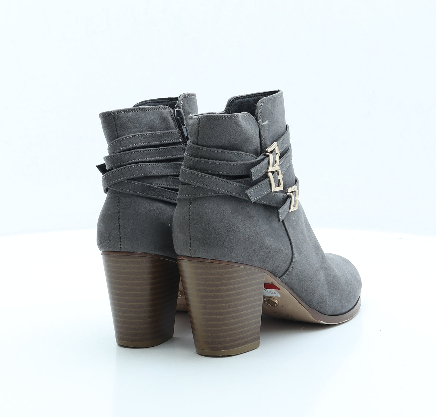 Miss KG Womens Grey Faux Suede Bootie Boot UK 5 EUR 38