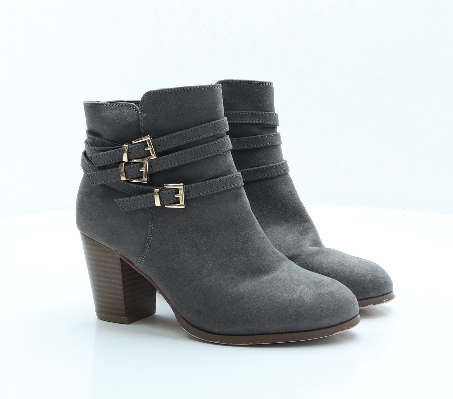 Miss KG Womens Grey Faux Suede Bootie Boot UK 5 EUR 38