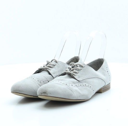 Atmosphere Womens Grey Polyester Flat UK 4 EUR 37 US 6