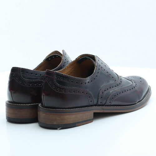 Bertie Mens Brown Faux Leather Brogue Dress UK 9.5