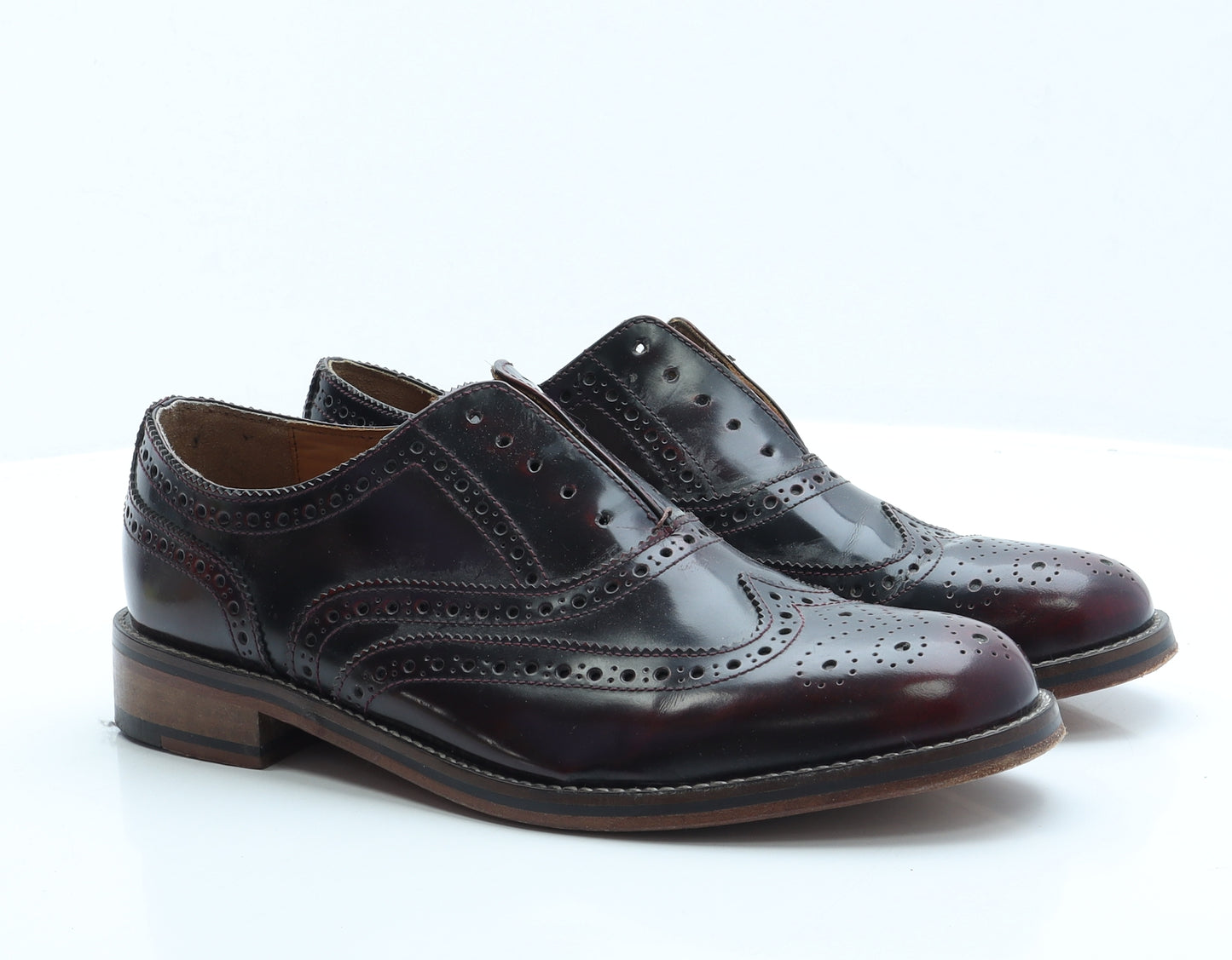 Bertie Mens Brown Faux Leather Brogue Dress UK 9.5