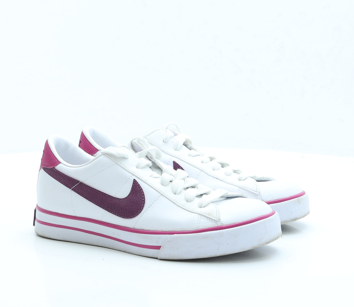 Nike Womens White Faux Leather Trainer UK 5