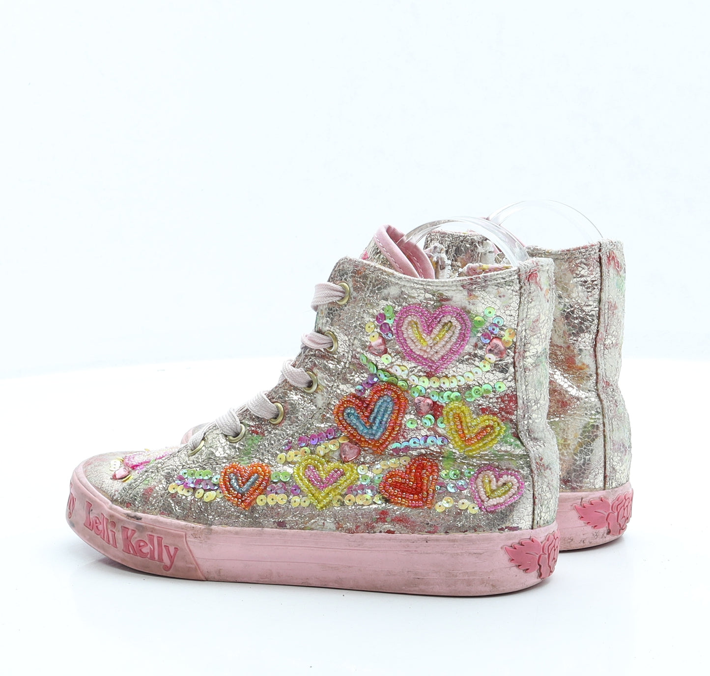 Lelli Kelly Girls Gold Polyester Trainer UK 2 EUR 34