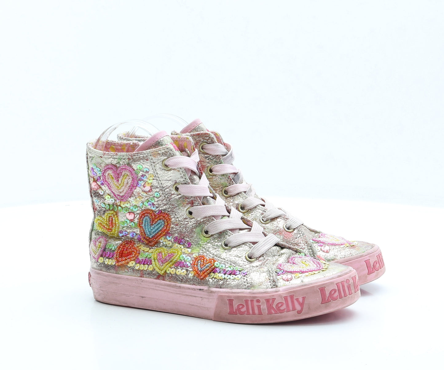 Lelli Kelly Girls Gold Polyester Trainer UK 2 EUR 34