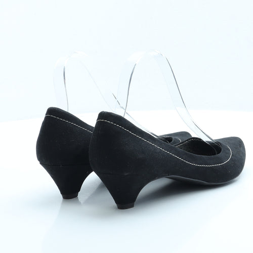 Stradivarius Womens Black Faux Suede Court Heel UK 7 EUR 40