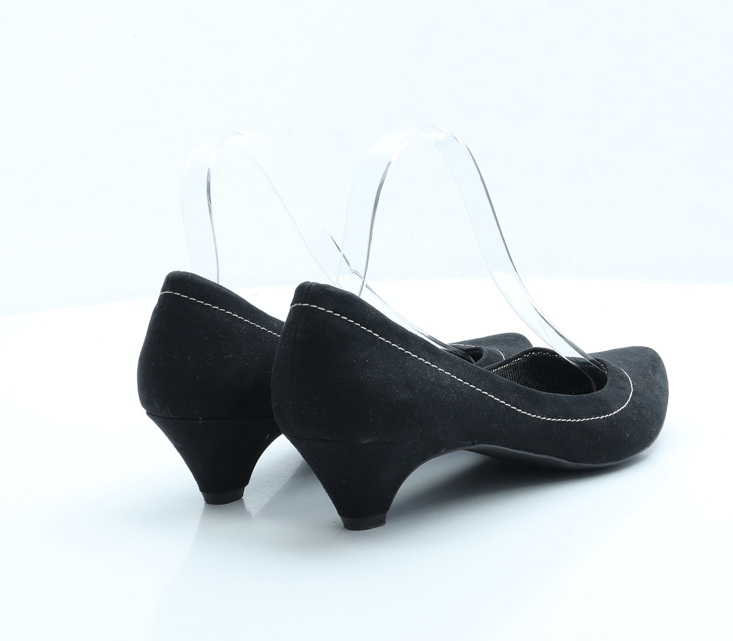 Stradivarius Womens Black Faux Suede Court Heel UK 7 EUR 40