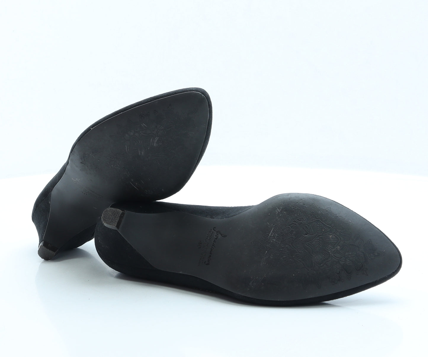 Stradivarius Womens Black Faux Suede Court Heel UK 7 EUR 40