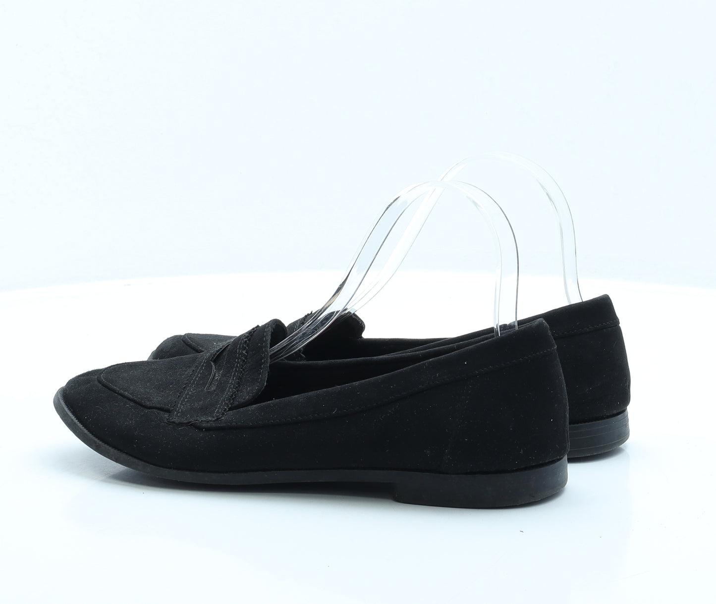 Papaya Womens Black Faux Suede Loafer Flat UK 6 EUR 39