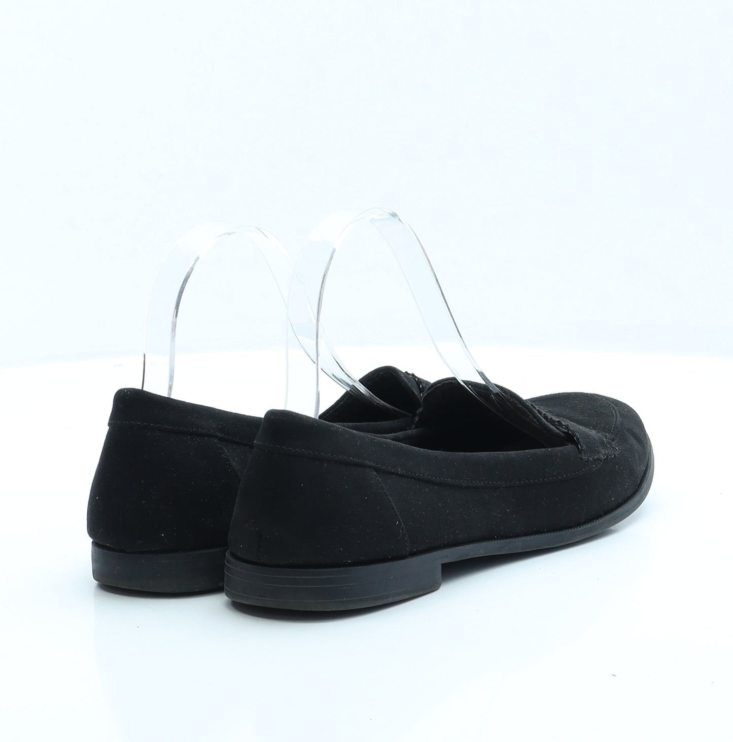 Papaya Womens Black Faux Suede Loafer Flat UK 6 EUR 39