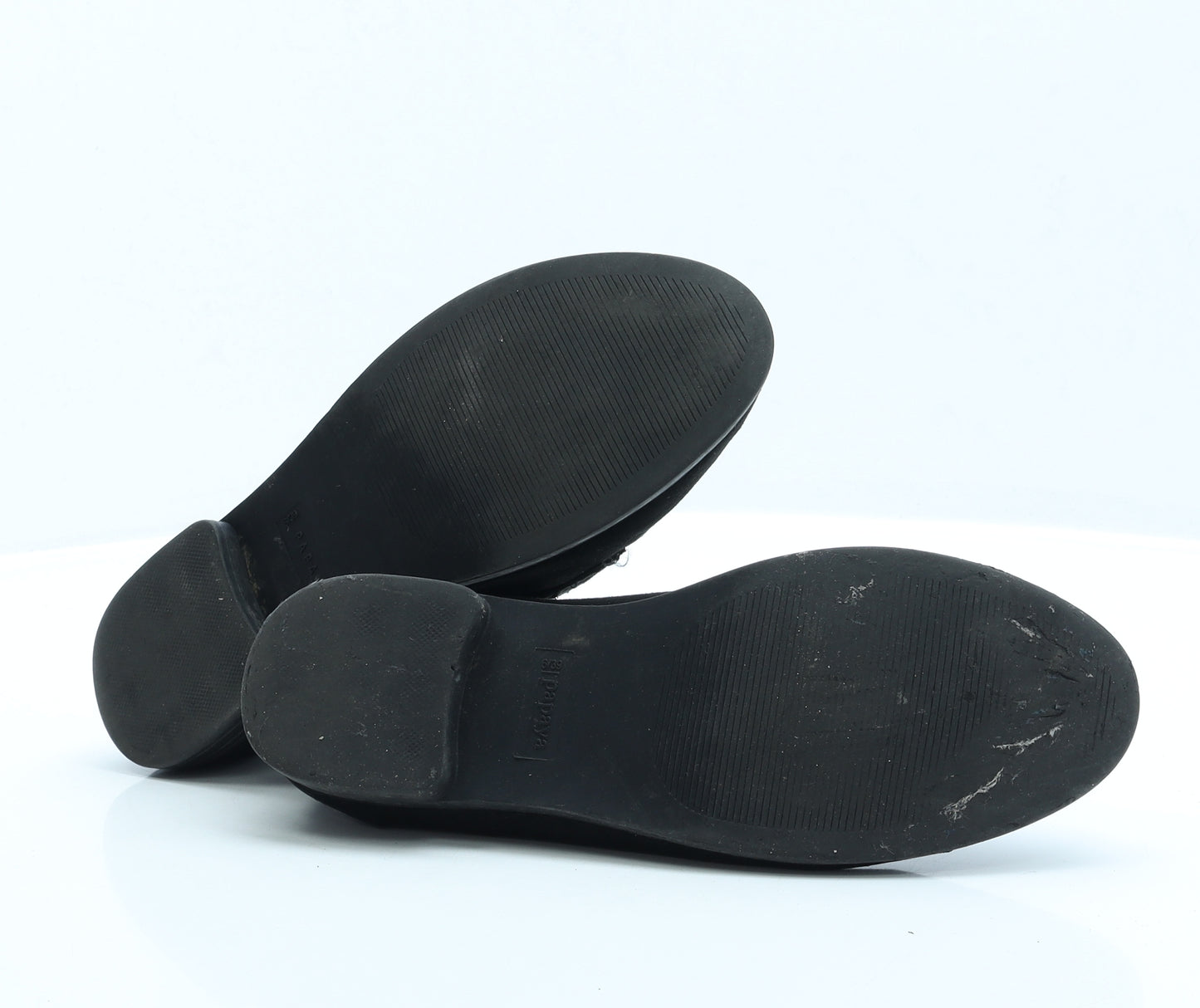 Papaya Womens Black Faux Suede Loafer Flat UK 6 EUR 39