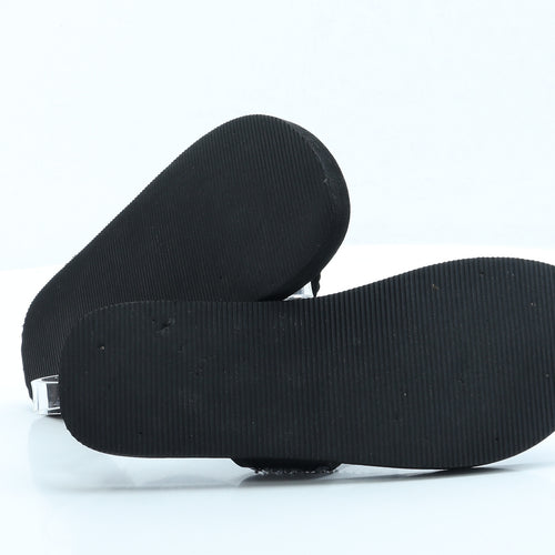 Marks and Spencer Womens Black Rubber Thong Sandal UK 5 - 5-6