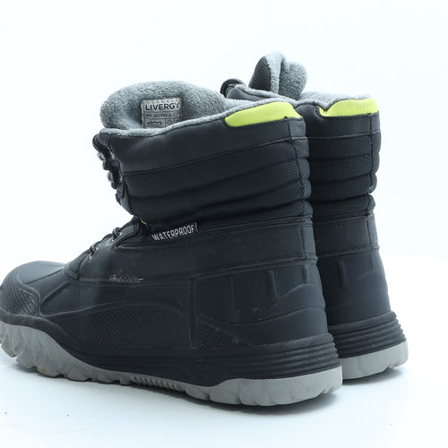 Livergy Mens Black Rubber Snow Boot Boot UK 9 EUR 43