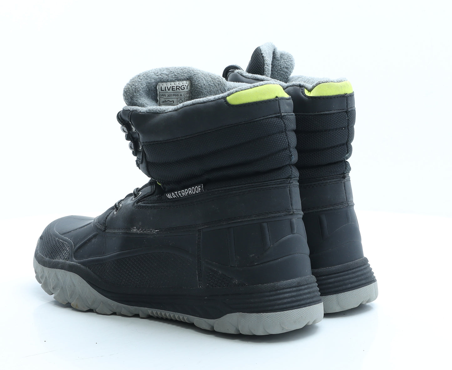 Livergy Mens Black Rubber Snow Boot Boot UK 9 EUR 43