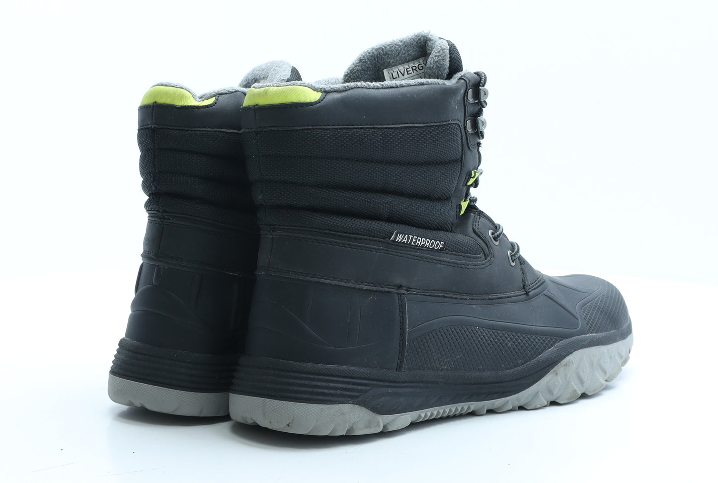 Livergy Mens Black Rubber Snow Boot Boot UK 9 EUR 43