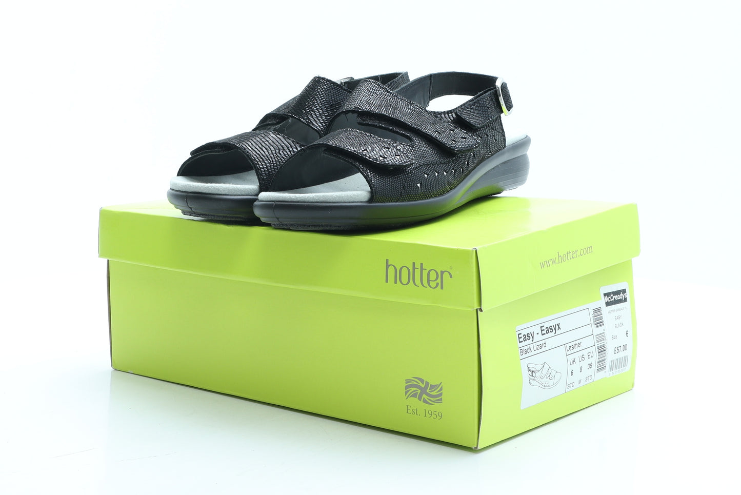 Hotter Womens Black Polyester Slingback Sandal UK 6 - Boxed