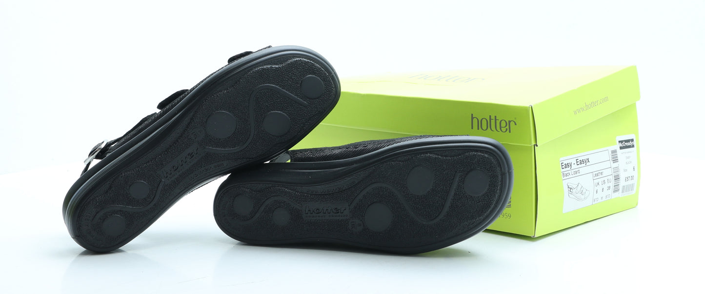 Hotter Womens Black Polyester Slingback Sandal UK 6 - Boxed