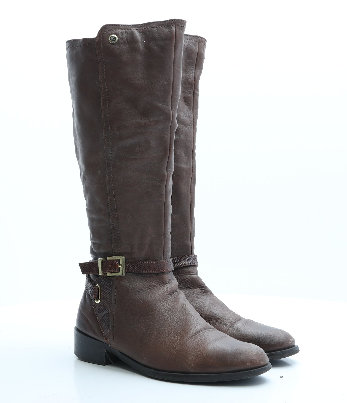 Moda in Pelle Womens Brown Leather Slip On Boot UK 6 EUR 39