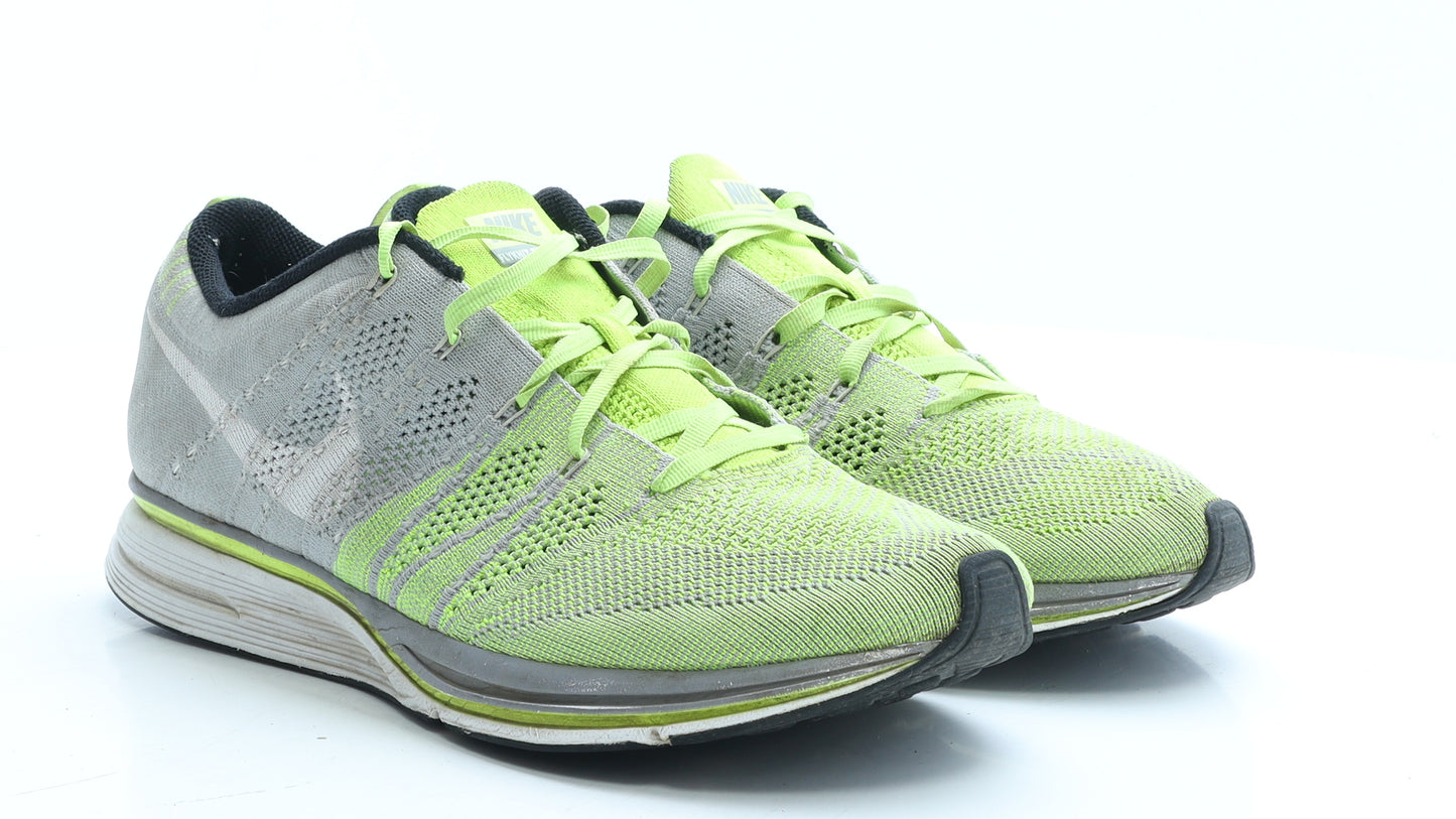 Nike Mens Green Geometric Polyester Trainer UK 9.5 EUR 44.5