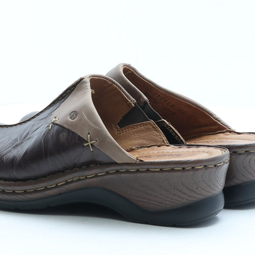 Josef Seibel Womens Brown Leather Mule Slipper UK 7 40