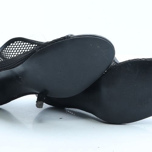 NEXT Womens Black Rubber Mule Heel UK 5 EUR 38