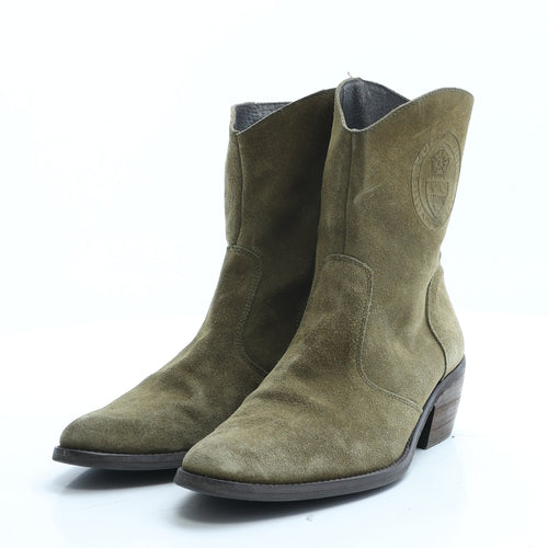 Vitti love Womens Brown Leather Bootie Boot UK 6 EUR 39