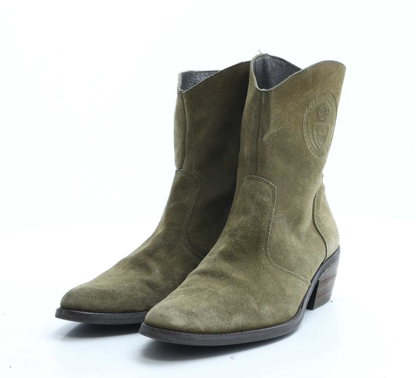 Vitti love Womens Brown Leather Bootie Boot UK 6 EUR 39