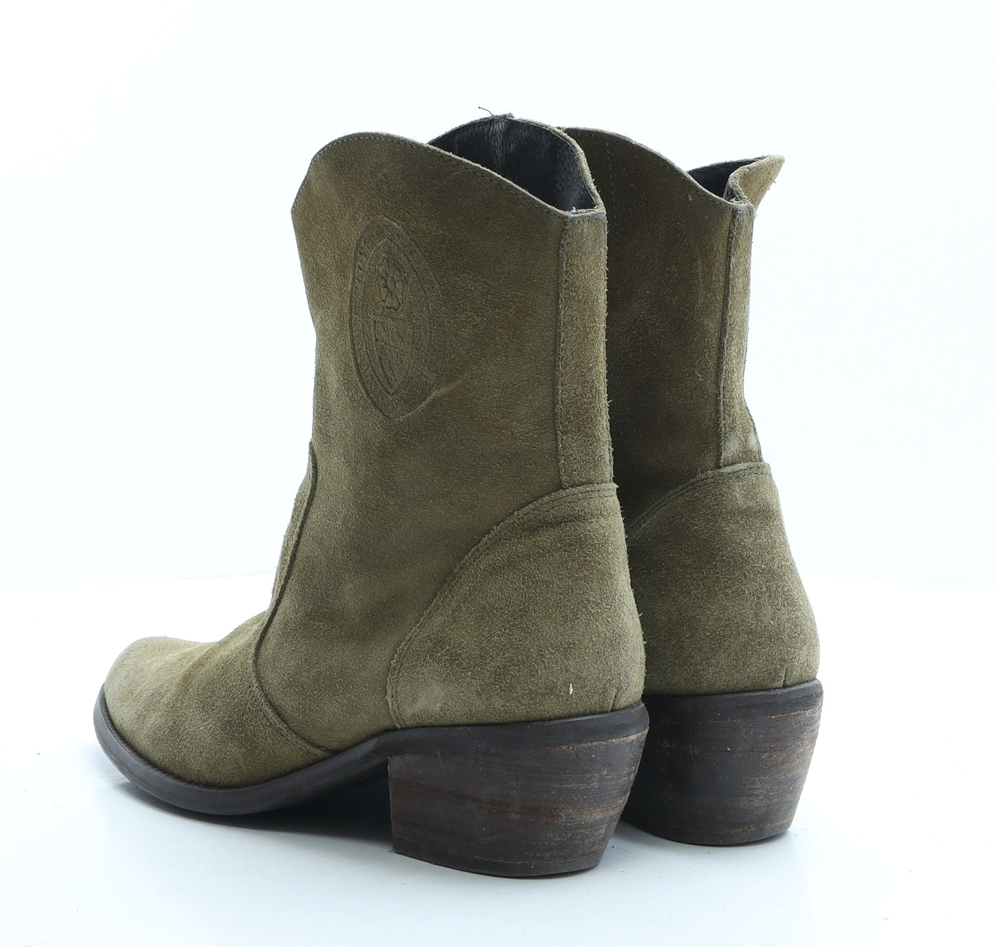 Vitti love Womens Brown Leather Bootie Boot UK 6 EUR 39