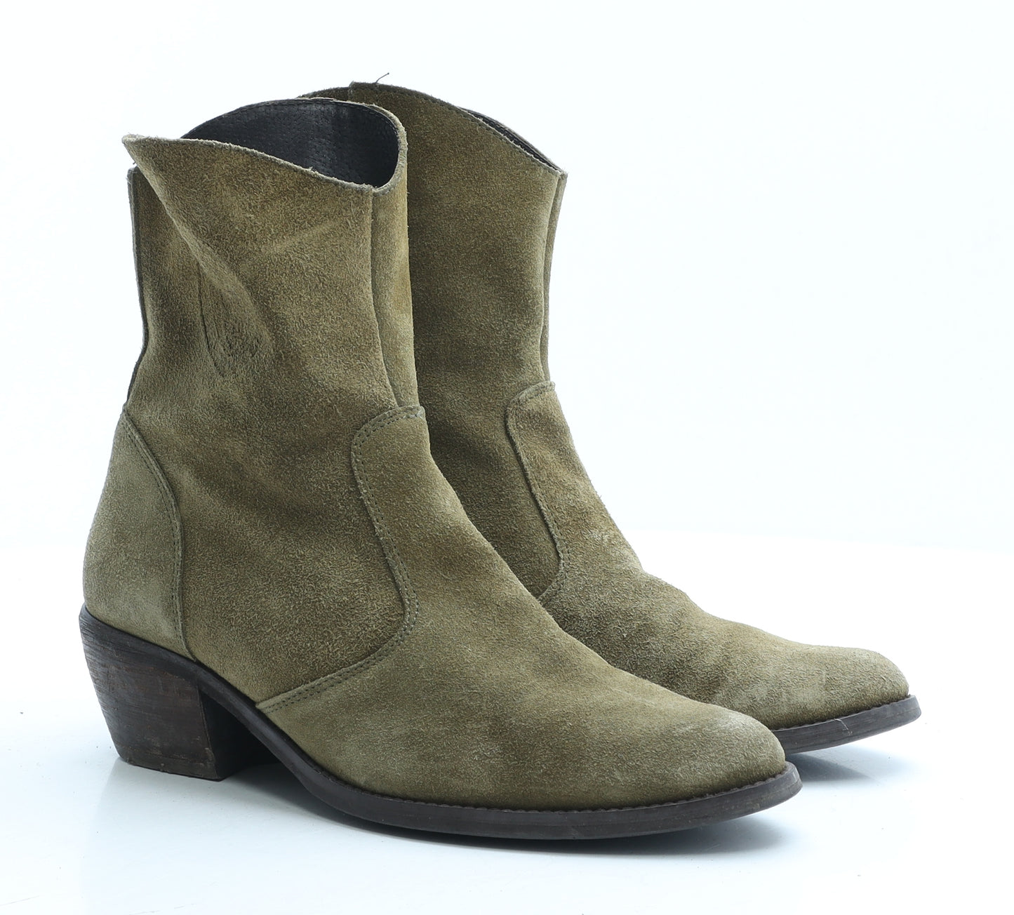 Vitti love Womens Brown Leather Bootie Boot UK 6 EUR 39