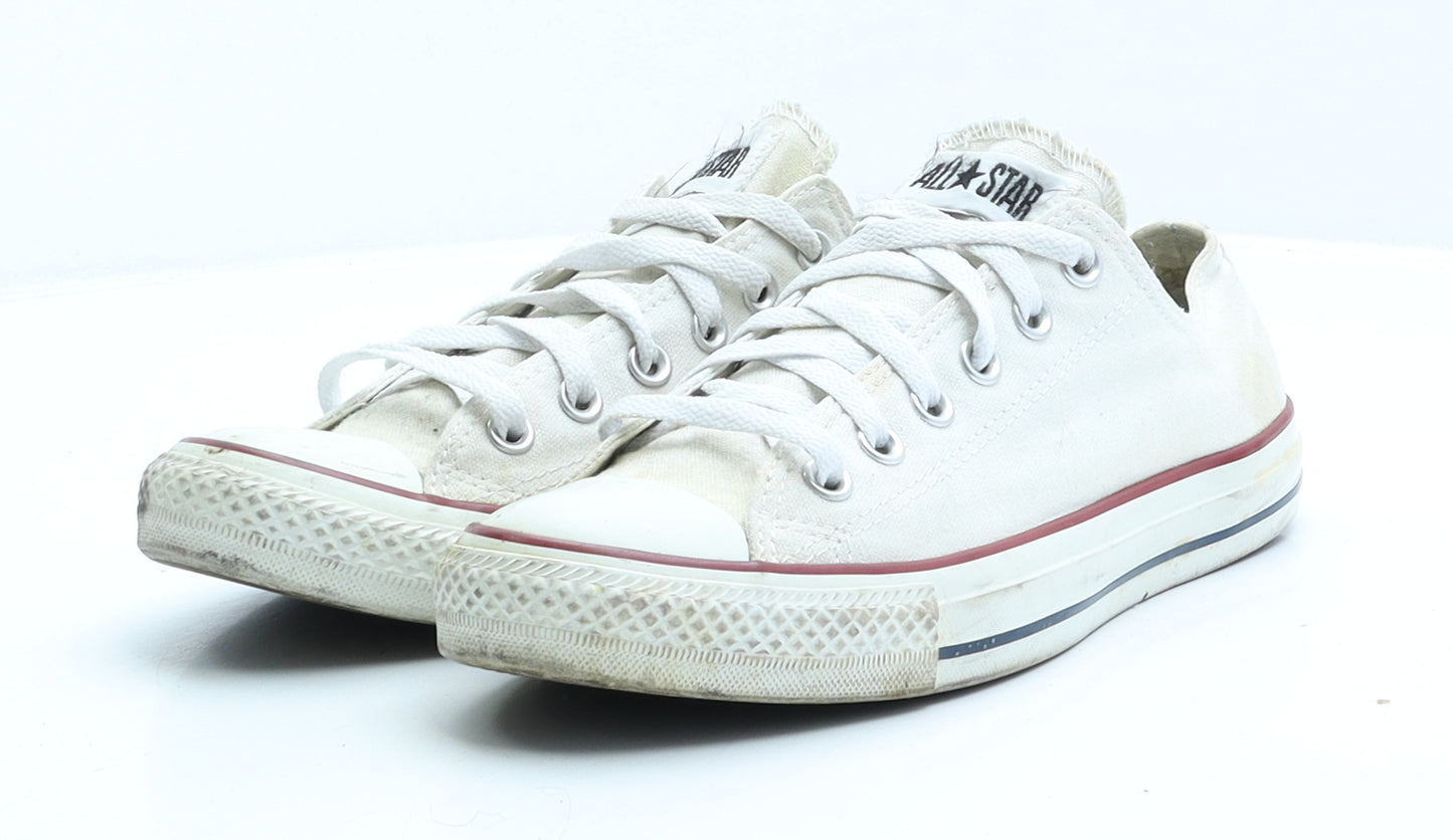 Converse Womens White Polyester Trainer UK 6 EUR 39