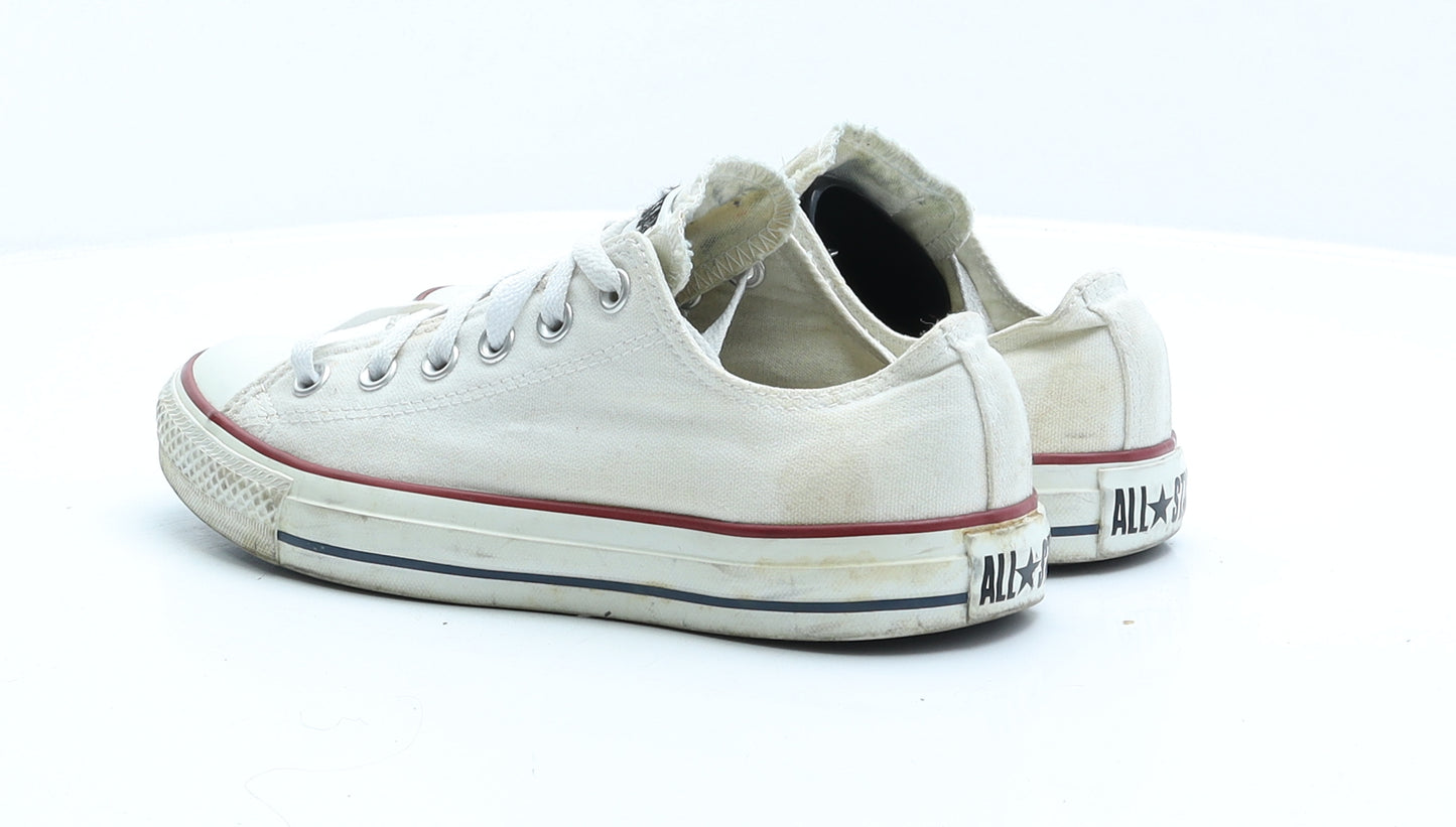 Converse Womens White Polyester Trainer UK 6 EUR 39