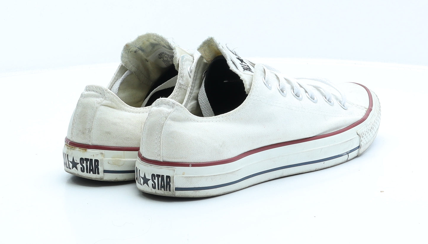 Converse Womens White Polyester Trainer UK 6 EUR 39