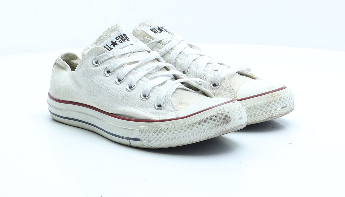 Converse Womens White Polyester Trainer UK 6 EUR 39