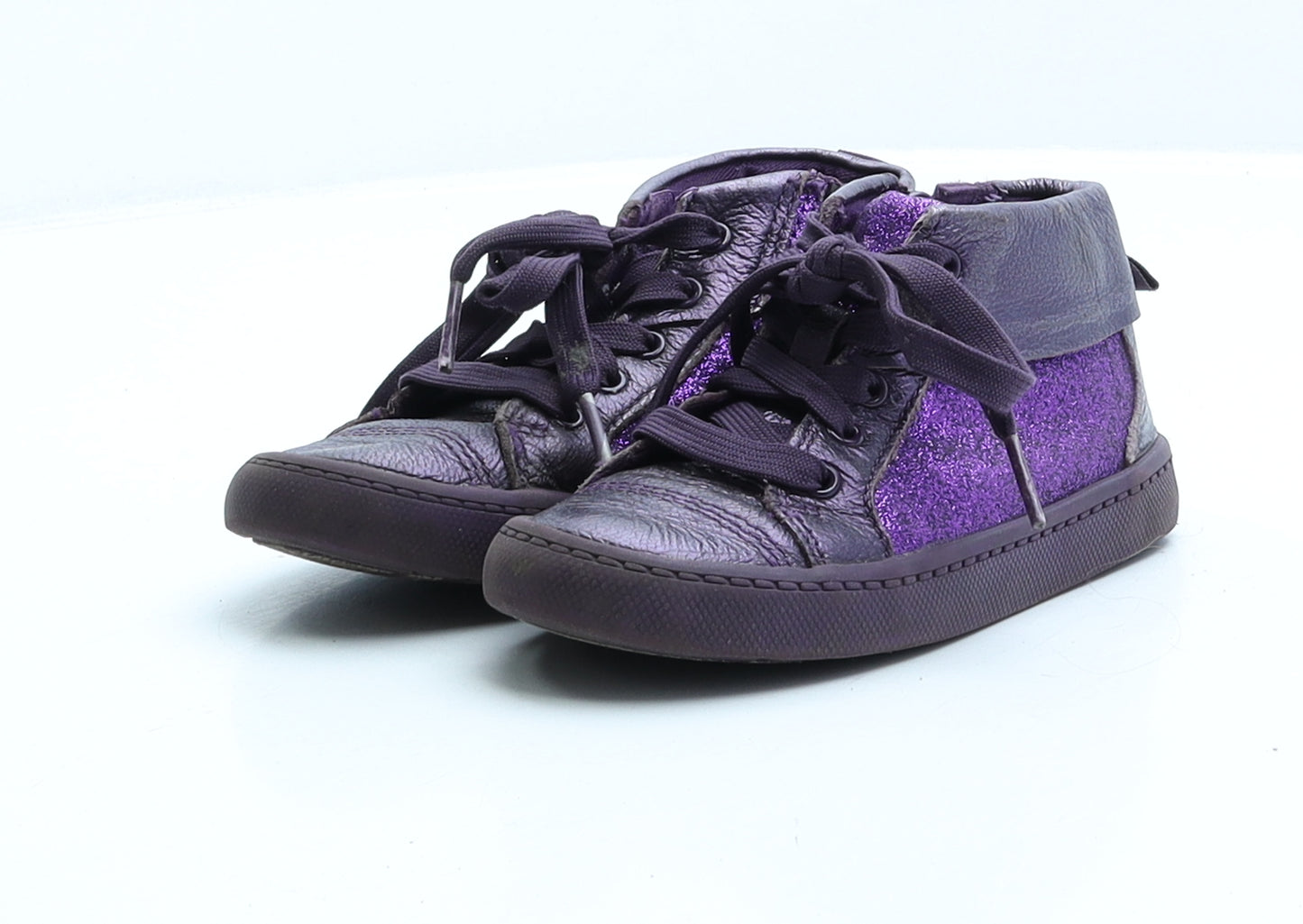 Clarks Girls Purple Patent Leather Trainer UK 8.5