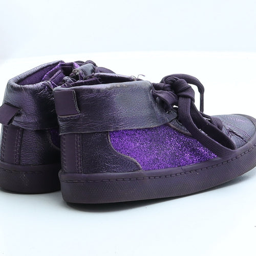 Clarks Girls Purple Patent Leather Trainer UK 8.5