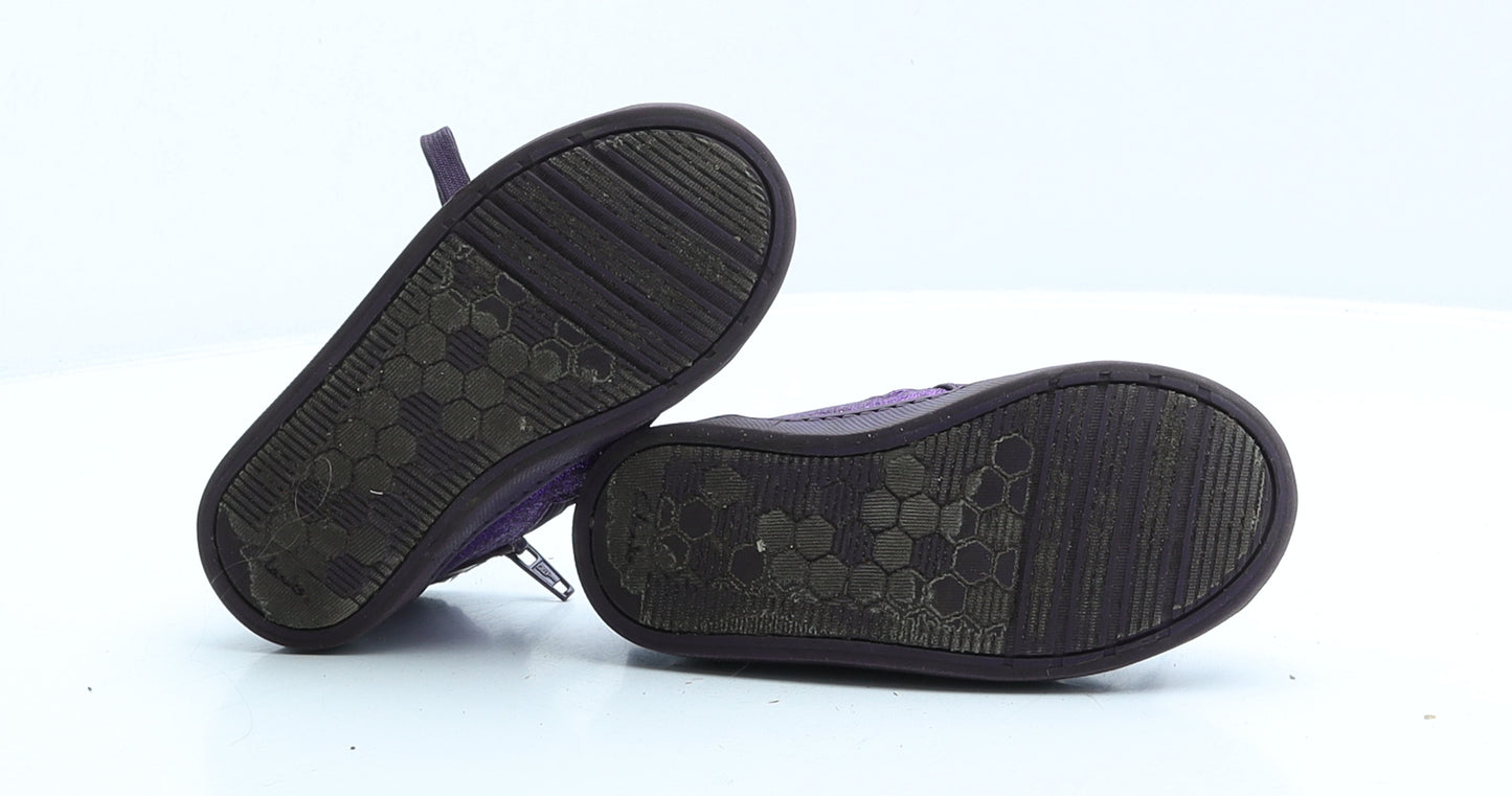 Clarks Girls Purple Patent Leather Trainer UK 8.5