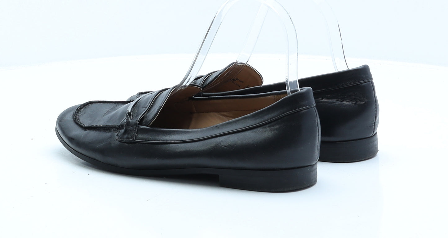 NEXT Womens Black Faux Leather Flat UK 5 EUR 38