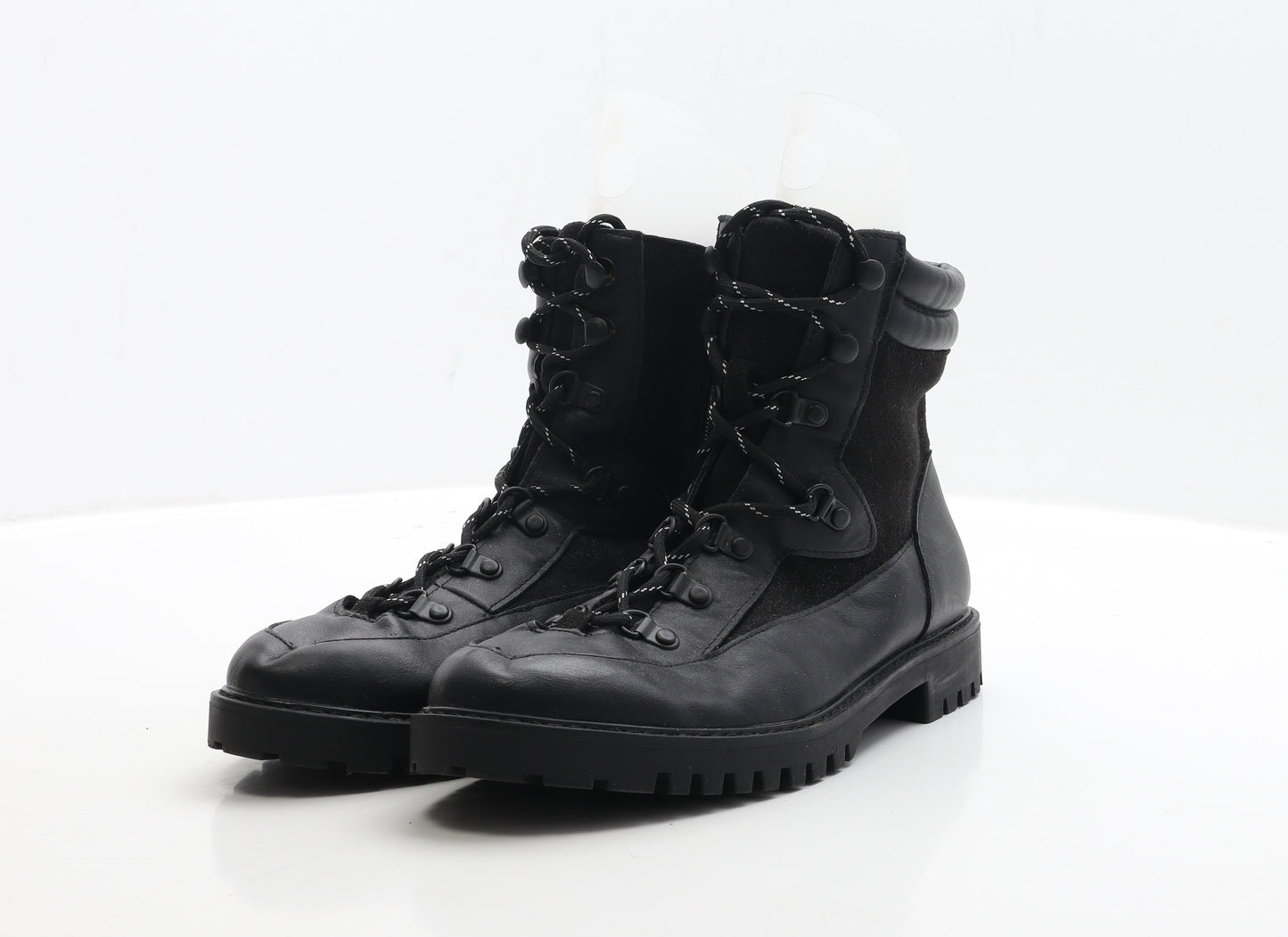 George Womens Black Faux Leather Biker Boot UK 6.5 EUR 40