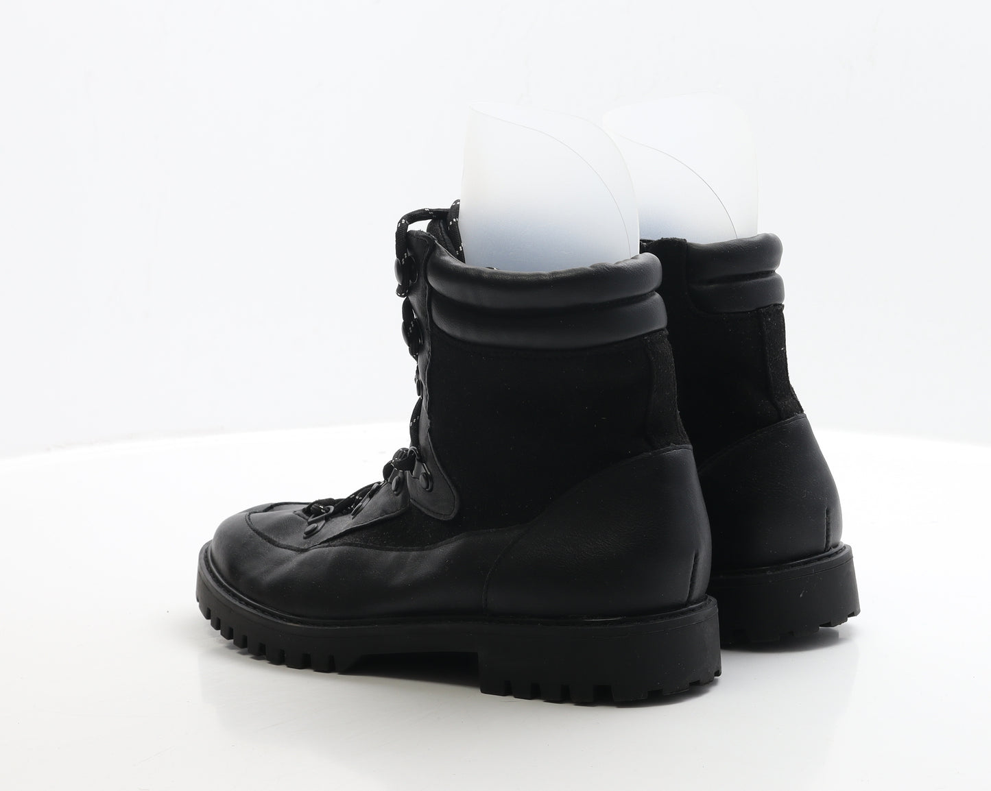 George Womens Black Faux Leather Biker Boot UK 6.5 EUR 40
