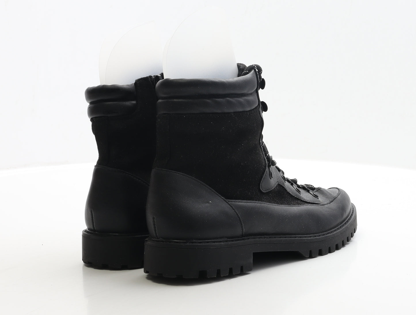 George Womens Black Faux Leather Biker Boot UK 6.5 EUR 40
