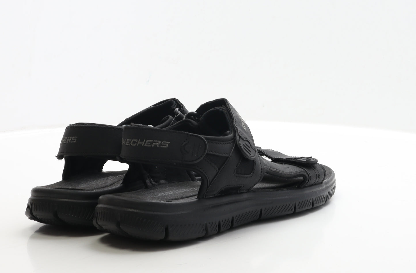Skechers Mens Black Polyester Slip On Sandal UK 10 EUR 45