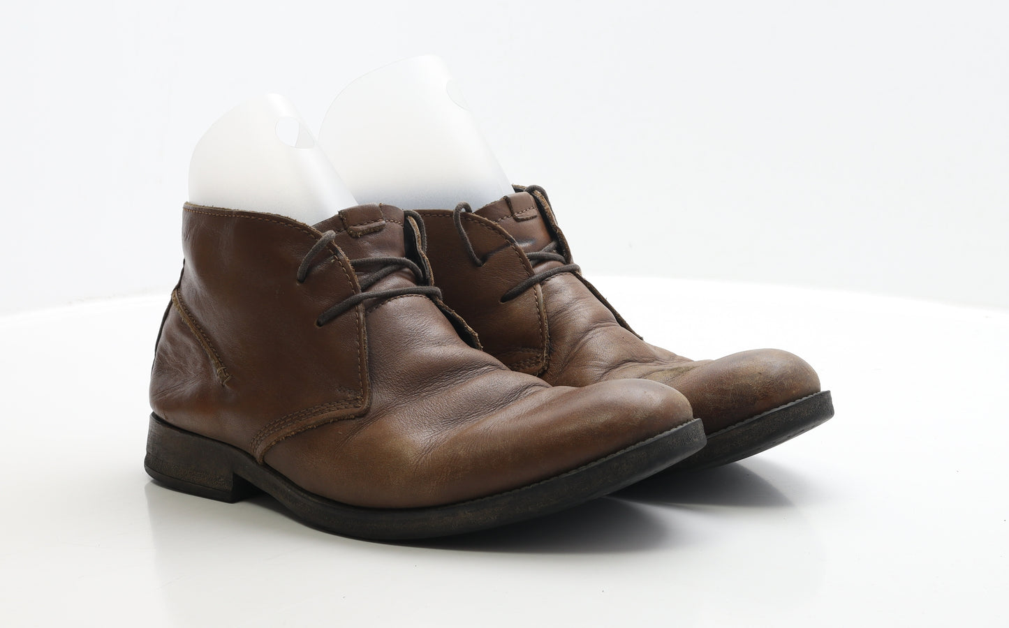 Clarks Mens Brown Faux Leather Chukka Boot UK 9