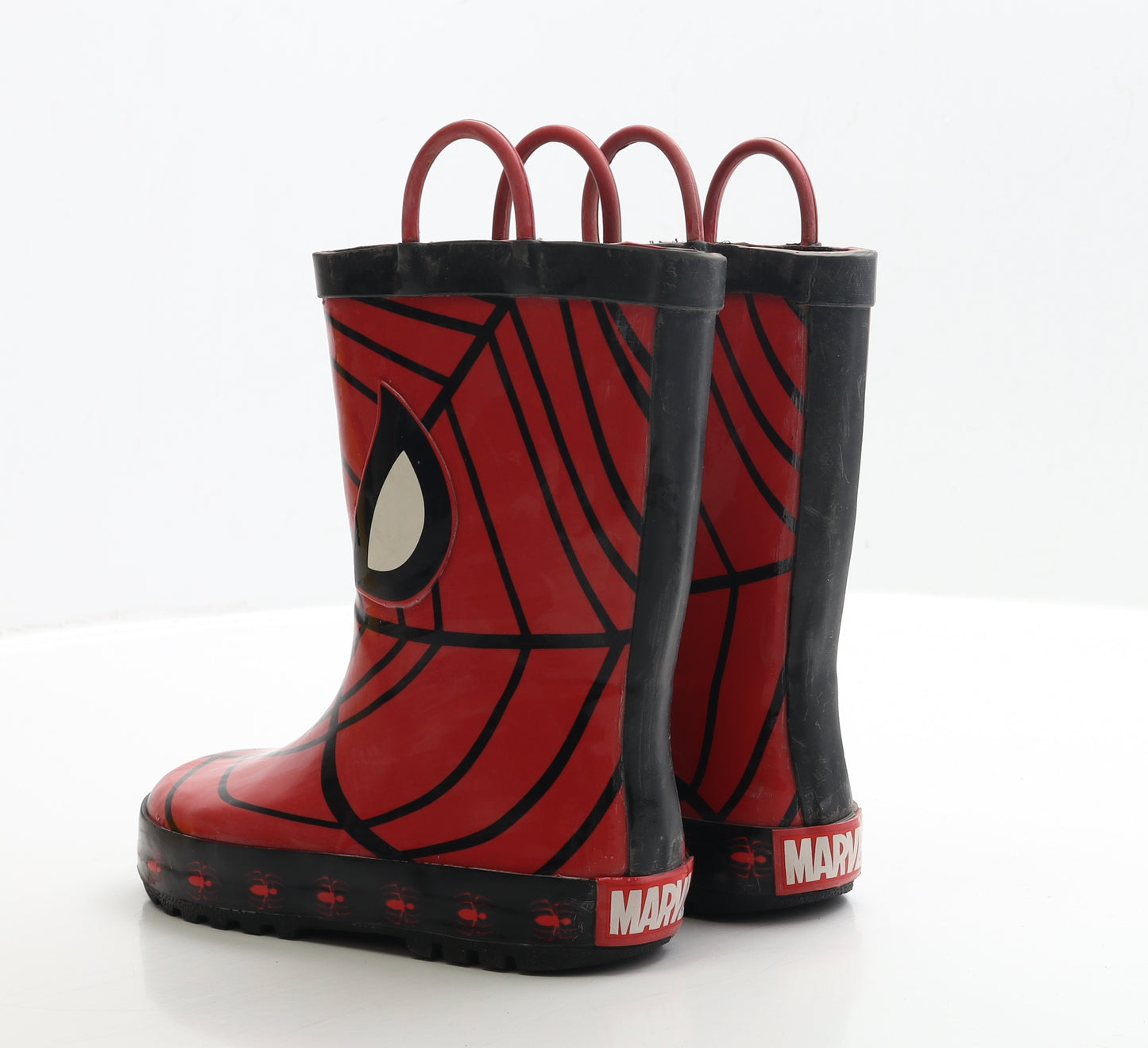 Marvel Boys Red Rubber Wellies Boot UK 12 - Spiderman
