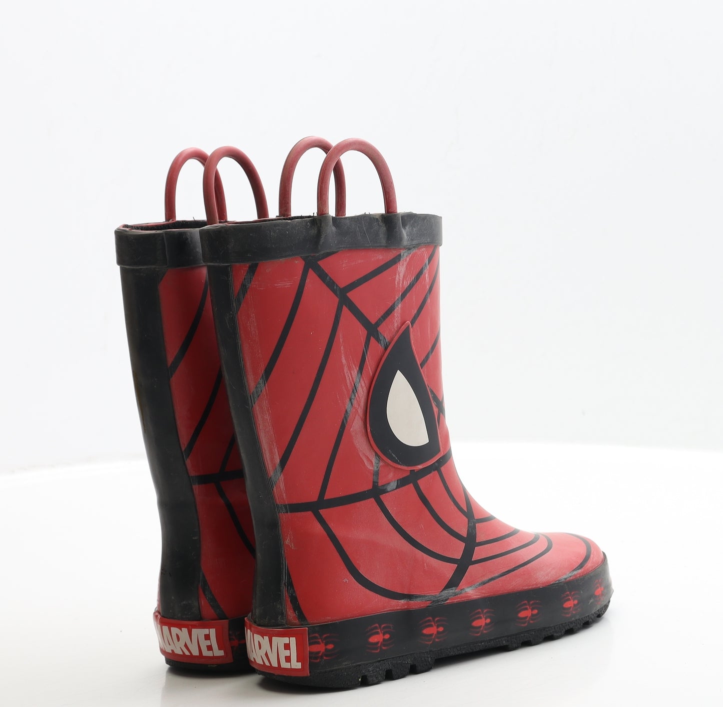 Marvel Boys Red Rubber Wellies Boot UK 12 - Spiderman