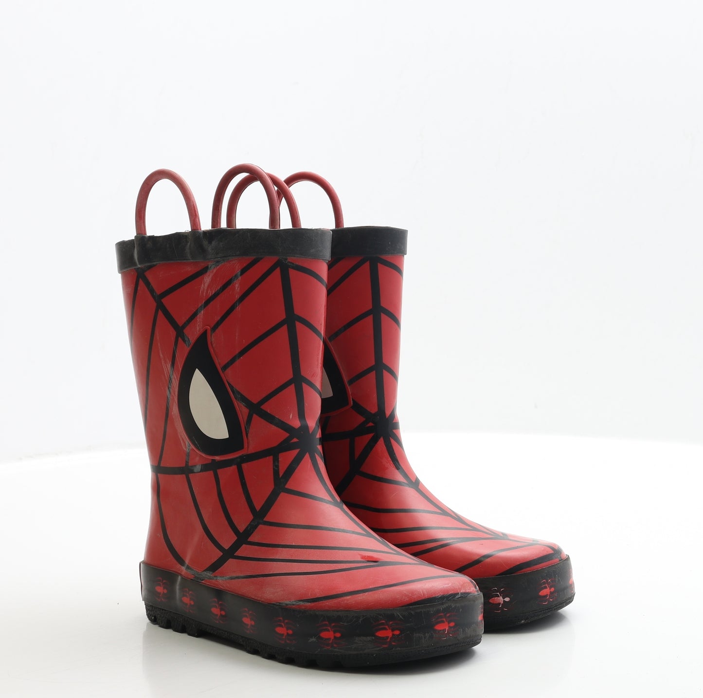 Marvel Boys Red Rubber Wellies Boot UK 12 - Spiderman