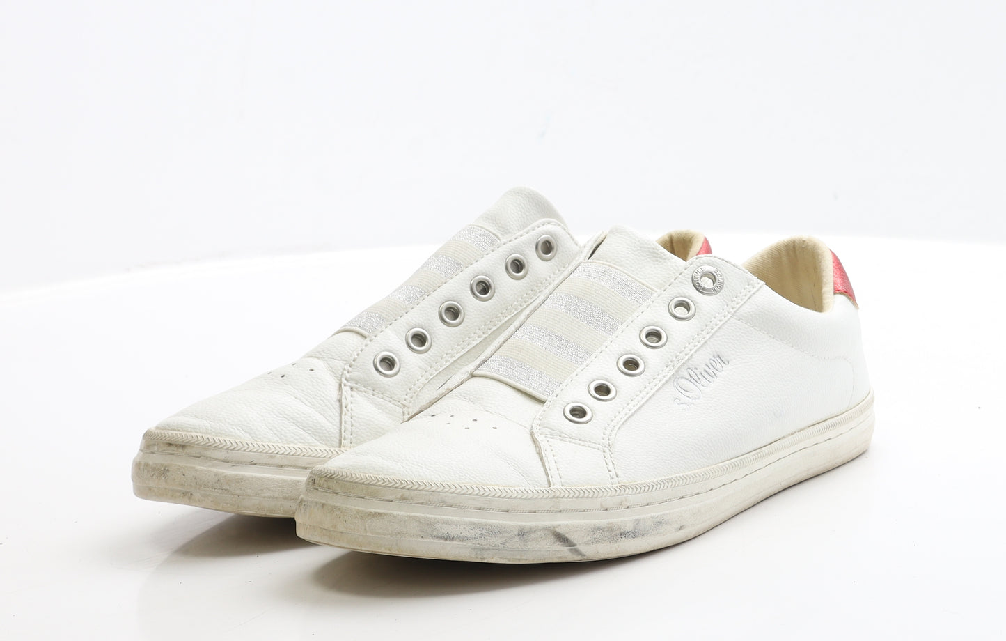 s.Oliver Womens White Polyester Trainer UK 7 EUR 40