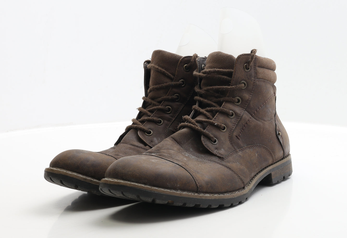 Cedar Wood State Mens Brown Faux Leather Biker Boot UK 11 EUR 45
