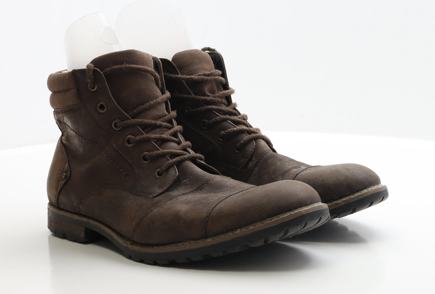 Cedar Wood State Mens Brown Faux Leather Biker Boot UK 11 EUR 45